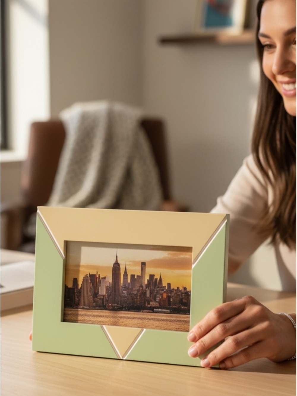 Wooden picture frame, Art deco look - Picture 2 of 4